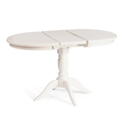 Раздвижной стол СТЕФАНО бук, мдф, 100+30кс80кс77см, Иворй вхите / STEFANO 100+30x80x77см, Ivory white