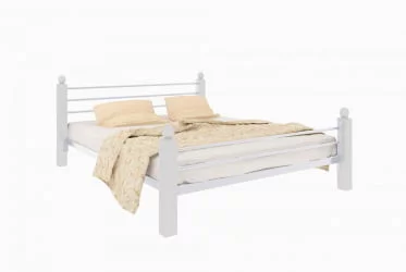 Кровать Милана Лукс плус 1400х2000 Белая / Lux plus