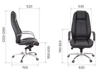 Кресло руководителя Дрифт Лукс М экокожа Черный / Drift Lux M