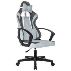 Кресло компьютерное БРАБИКС Форсер ГМ-127, 2 подушки, ткань, серое/светло-голубое / BRABIX Forcer GM-127,