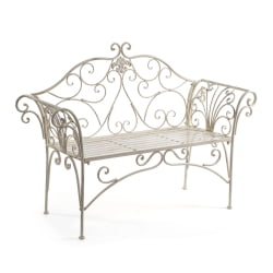 Скамья Сеcрет де Маисон БЕАУДЖОЛАИС (мод. ПЛ08-8574) металл, 136х46х96см, белый антик (антикуе вхите) / Secret de Maison BEAUJOLAIS (mod. PL08-8574) (antique white)