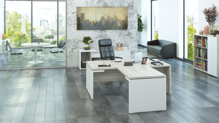 Комплект мебели для кабинета руководителя Зион 06 Светлый дуб / Zion