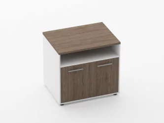 Тумба для оргтехники Дека 9.05.11 Дуб Верцаска/Белый / Deka