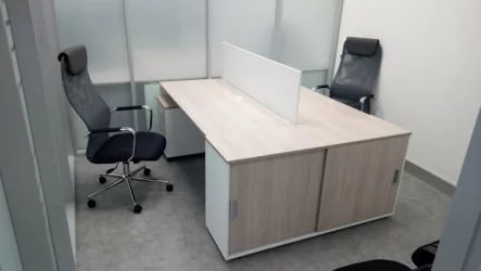 Тумба-купе для рабочего модуля Дека 9.02.145 Дуб Сантана светлый/Белый / Deka