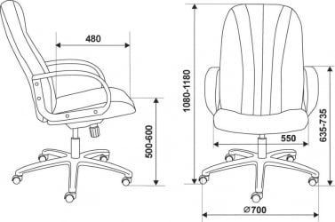 Кресло руководителя Бюрократ Т-898АКССН/3С11БЛ / T-898AXSN/3С11BL