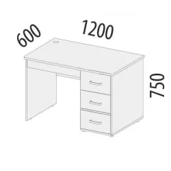 Стол для школьника Эверест 500.15 Дуб Кронберг/Белый шпон