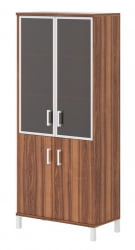 Стеллаж стекло в раме В430.4 Орех Даллас