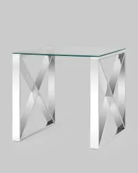 Стол квадратный КРОСС 55кс55 Серебро / 55x55