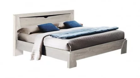 Кровать 1400 Лючия 33.08-01 с настилом Бетон пайн белый Венге
