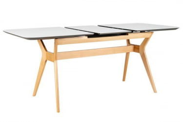 Стол раскл. Нарвик Гласс 120-150 Аутоматиc Натур/Лигхт матте гласс / Glass Automatic Natur/Light matte glass