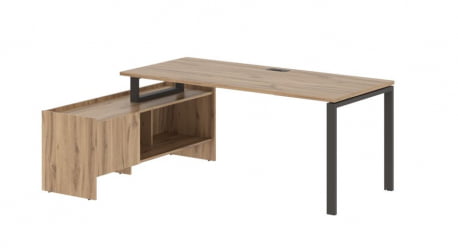 Стол с тумбой ЕДИС ЕУCТ 19814 Дуб Денвер светлый Мокко / EDIS EUCT