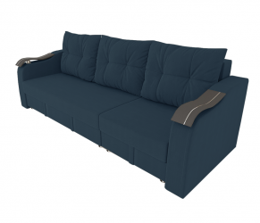 Диван прямой Рио Трансформер (Берхоусе) Цвет фасада: Синий Велюто 54; Тип: Левый/правый; Материал фасада: Металл/Велюр / (Berhouse)