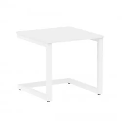 Журнальный стол ХОМЕ ОФФИCЕ ВР.СП-2-58.Г Белый Бриллиант/Белый металл / HOME OFFICE VR.SP-2-58.G