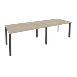 Стол переговорный (2 столешницы) ОНИКС О.МП-ПРГ-2.3 Дуб Аттик/Антрацит / ONIX O.MP-PRG-2.3