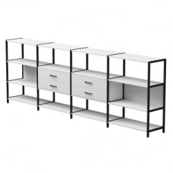 Набор стеллажных систем Еверпроф ЕВО №4 Белый Черный / Everprof EVO