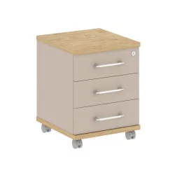 Тумба мобильная СХИФТ СК.ТМ Тиквуд Светлый/Капучино / SHIFT SK.TM