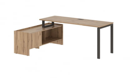 Стол с тумбой ЕДИС ЕУCТ 19614 Дуб Денвер светлый Мокко / EDIS EUCT