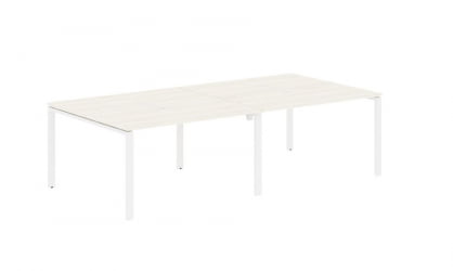 Бенч-система 4-местная ЕДИС ЕУВСТ 2713 Ясень Траун Белый / EDIS EUWST