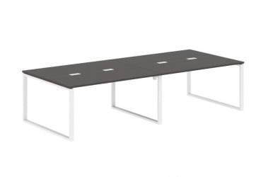 Переговорный стол ЕДИС ЕКCТ 3114 Мокко Мокко Белый / EDIS EQCT