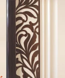 Шкаф четырехдверный с зеркалом Катрин 92.14 Дуб венге Белый песок Браун вуд