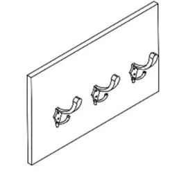 Вешалка-панель с крючками КХП 530 Белый / KHP