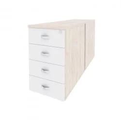 Тумба двойная приставная / опорная ОНИКС О.ТПО-2.7 Денвер Светлый/Белый / ONIX O.TPO-2.7