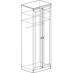 Распашной шкаф в гостиную 609  Денвер светлый