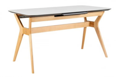 Стол раскладной Нарвик Гласс 140-180 Аутоматиc Натур/Лигхт матте гласс / Glass Automatic Natur/Light matte glass