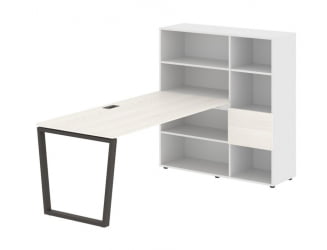 Рабочая станция ЕДИС ЕВРСТ 1217 Ясень Траун Мокко Белый / EDIS EVRST