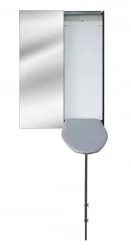 Узкий шкаф в прихожую Ирон Слим (левый, купе) Венге / Iron Slim