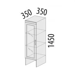 Шкаф-пенал Венеция 32.07 Сосна Астрид Ваниль