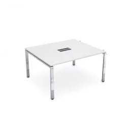 Стол системы БЭНЧ, переговорный, начальный ГЛОСС ЛИНЕ НСПН-П.927 Белый Премиум / GLOSS LINE