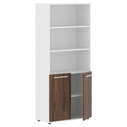 Шкаф с одним комплектом глухих малых дверей ЕДИС ЕХCС 85.5 Дуб Денвер темный Белый Белый / EDIS EHCS