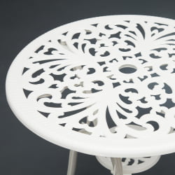 Комплект Сеcрет Де Маисон Романсе (стол +2 стула) алюминиевый сплав, Д60/Х67, 53х41х89см, буттер вхите / Secret De Maison Romance D60/H67, butter white