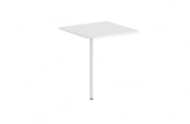 Приставка угловая для стола на одной опоре Сигма СГ.462.ВХ Белая / Sigma SG.462.WH