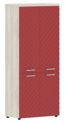 Шкаф с глухими средними и малыми дверьми Торр ЛУКС ТЛХC 85.3 Сосна Эдмонд Красный / Torr LUX TLHC