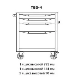 Тележка инструментальная ТБС-4 синий / TBS-4