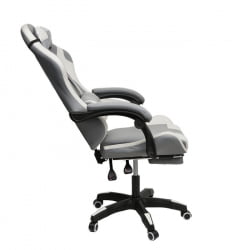 Кресло 907 КИНГКУЕЕН, замша, цвет серый с массажем, арт 907-Дэрк-Грей / KINGQUEEN, 907-Dark-Grey