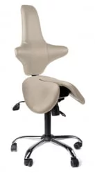 Раздвоенное кресло-седло со спинкой ЕЗДуо Баcк Бежевый / EZDuo Back