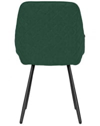 Стул обеденный ДОБРИН СТЕЛЛА (ЭМАЛЬ ЧЕРНЫЙ МУАР велюр Катаниа Изумруд) / DOBRIN STELLA Catania Izumrud)