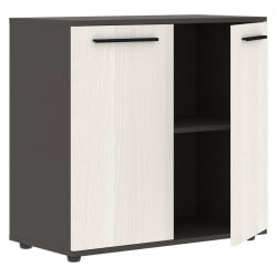 Шкаф с глухими малыми дверьми ЕДИС ЕЛCС 85.1 Ясень Траун Черный Мокко / EDIS ELCS