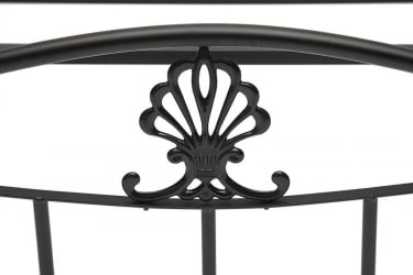 Кровать РУМБА (АТ-203)/ РУМБА дерево гевея/металл, 160х200 см (доубле бед), красный дуб/черный / (AT-203)/ RUMBA (double bed),