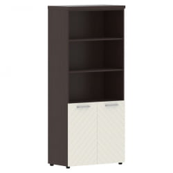 Шкаф с 1 комплектом глухих малых дверей и топом Торр ЛУКС ТЛХC 85.5 Венге Магия Латте / Torr LUX TLHC