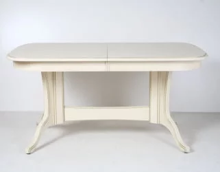 Стол обеденный раскладной Лира-3 (1,6м) тон 2М с золотой патиной