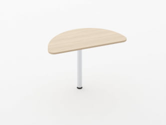 Приставка-полукруг для двух угловых столов Глассй 2.20 Дуб молочный / Glassy