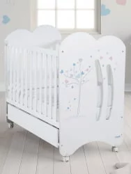 Кроватка для новорожденных Микуна Аура 120кс60 Вхите / Micuna Aura 120x60 White