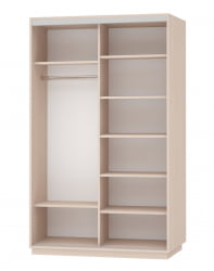 Шкаф-купе двухдверный Экспресс Дуо Медиум 1400х2200х Дуб молочный / 1400х2200h