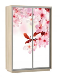 Шкаф-купе двухдверный Экспресс Дуо 1400х2400х Сакура/Ясень шимо светлый / 1400х2400h