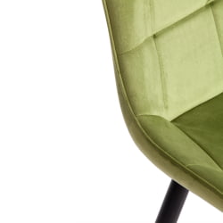 Стул АБРУЗЗО ( мод. 8060 ) металл/вельвет, 52 х 63 х 85 см, зеленый (ХЛР 54)/черный / ABRUZZO mod. (HLR