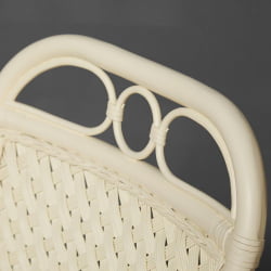 Комплект террасный АНДРЕА (стол кофейный со стеклом + 2 кресла + подушки) ротанг, 64х67х92см / Д60х55, ТCХ Вхите (белый) / ANDREA D60х55, TCH White